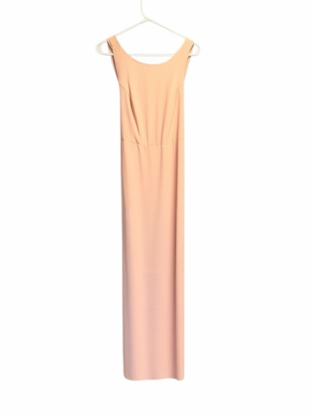 Truth & Fable Satin A-Line Maxi Dress Blush Pink Tie Back Small